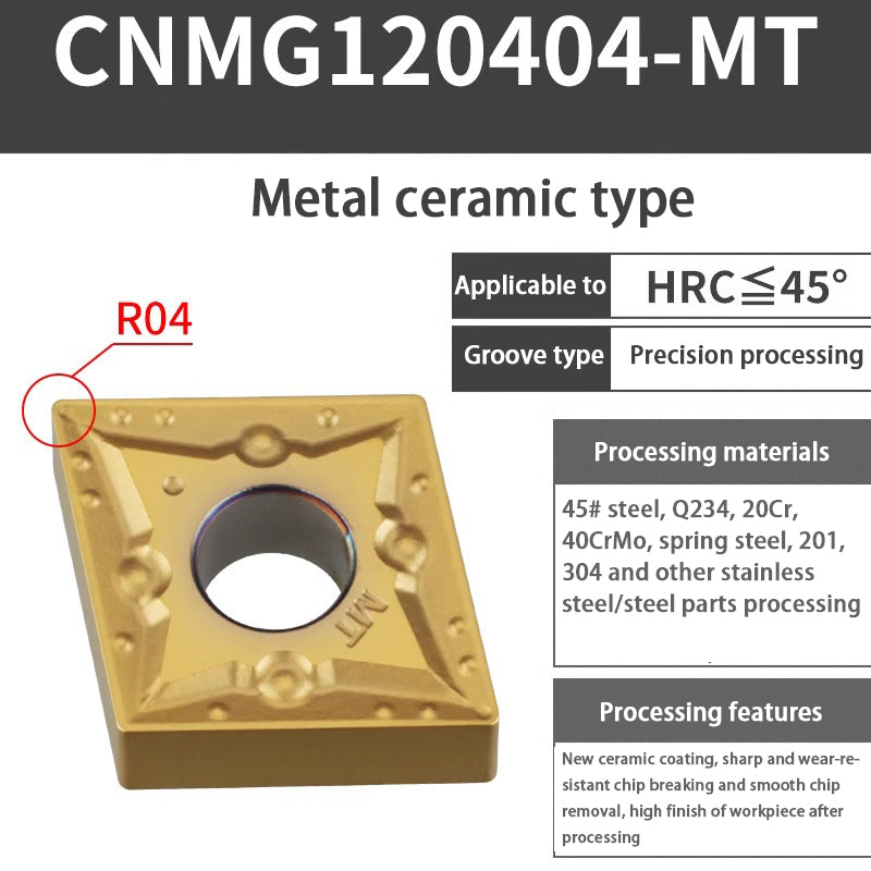 116-CNMG120404 turning blade 120408 steel stainless steel aluminum diamond outer circle alloy blade Shandong Denso Pricision Tools Co.,Ltd.